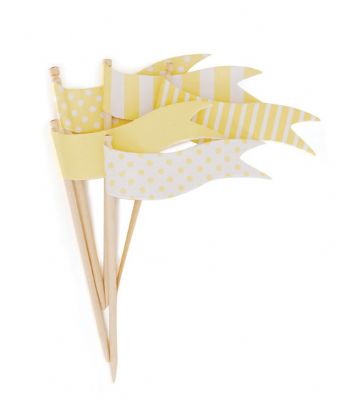 Cupcake Toppers ~ Limoncello Flags
