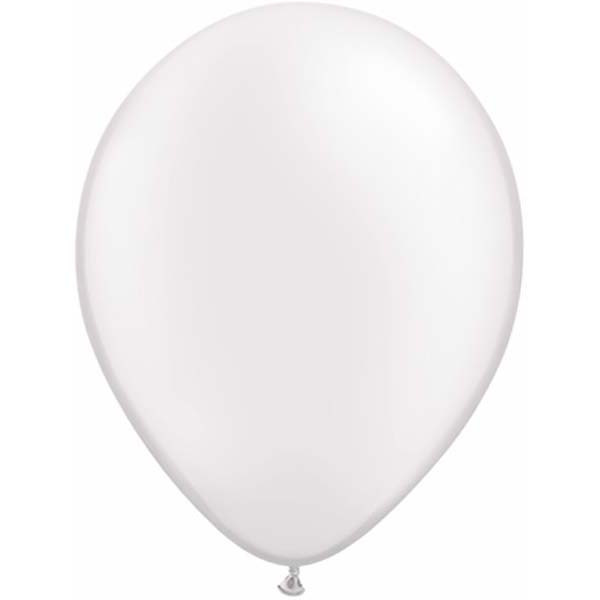 Pearl white balloons of helium quality available in NZ.