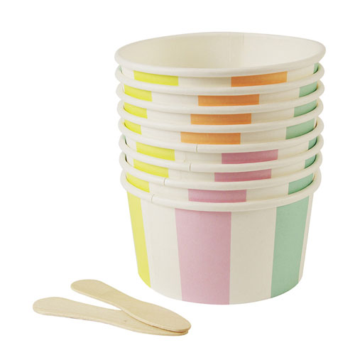Toot Sweet Stripe Ice Cream / Candy Cups