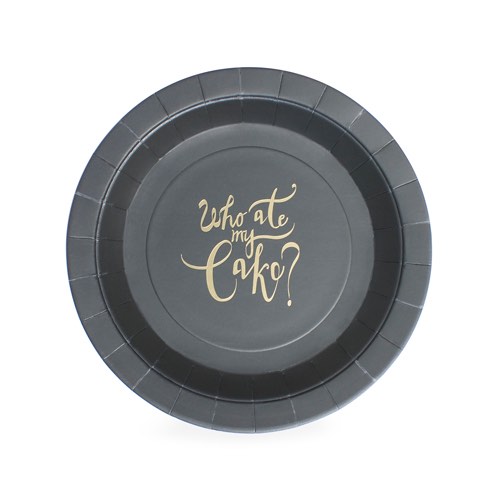 These fun Chalk It Up dessert plates by Paper Eskimo will leave your guests smiling!