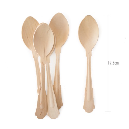 Our deluxe wooden spoons are disposable, eco-friendly and made from birchwood.