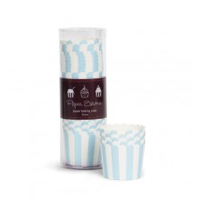 Baking Cups ~ Powder Blue Stripes