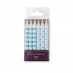 Candles ~ Blue Sherbert Stripes & Spots