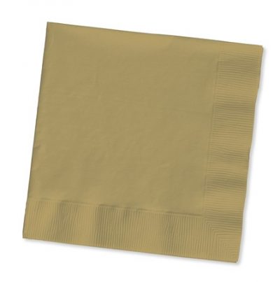 Gold Paper Napkins for your 50th wedding anniversary or wedding day.