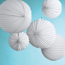 Paper Accordion Lanterns ~ White