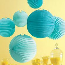 Paper Accordion Lanterns ~ Blue