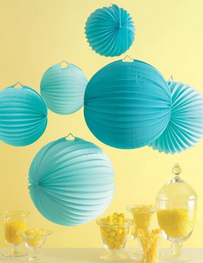 Paper Accordion Lanterns ~ Blue