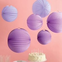 Paper Accordion Lanterns ~ Purple