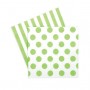 Paper Napkins ~ Apple Green Spots & Stripes