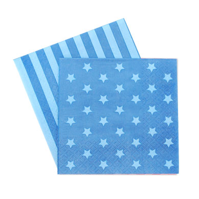 Paper Napkins ~ Blue Stars & Stripes