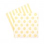 Paper Napkins ~ Limoncello Spots & Stripes