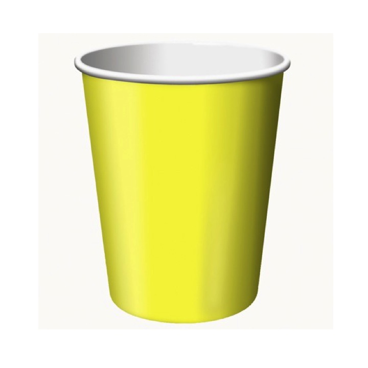 Lemon Yellow Paper Cups