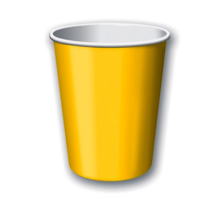 School Bus Yellow Paper Cups