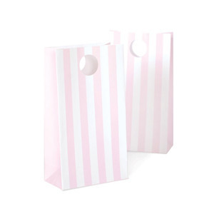 Party Bags ~ Marshmallow Pink Stripes