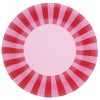 Paper Plates ~ Pink Floss Stripes