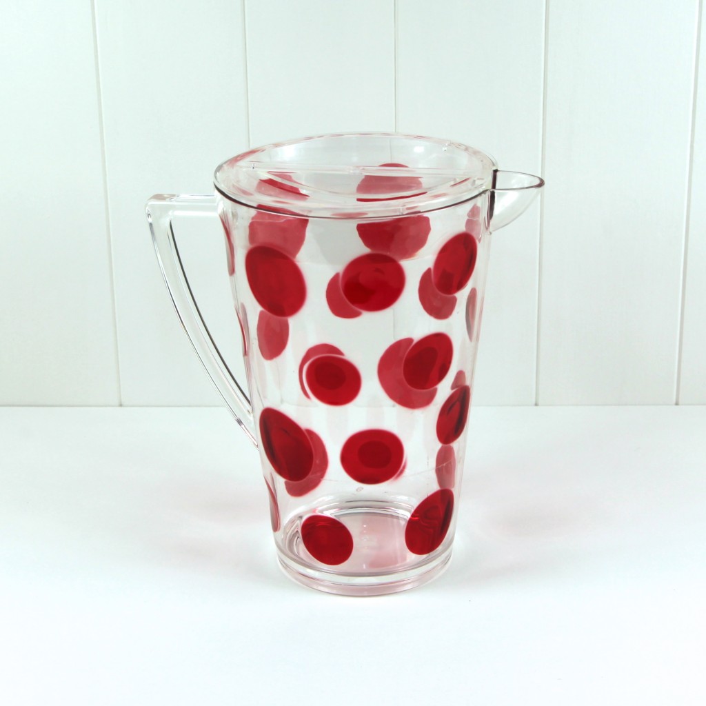 Red Spotty Plastic Jug