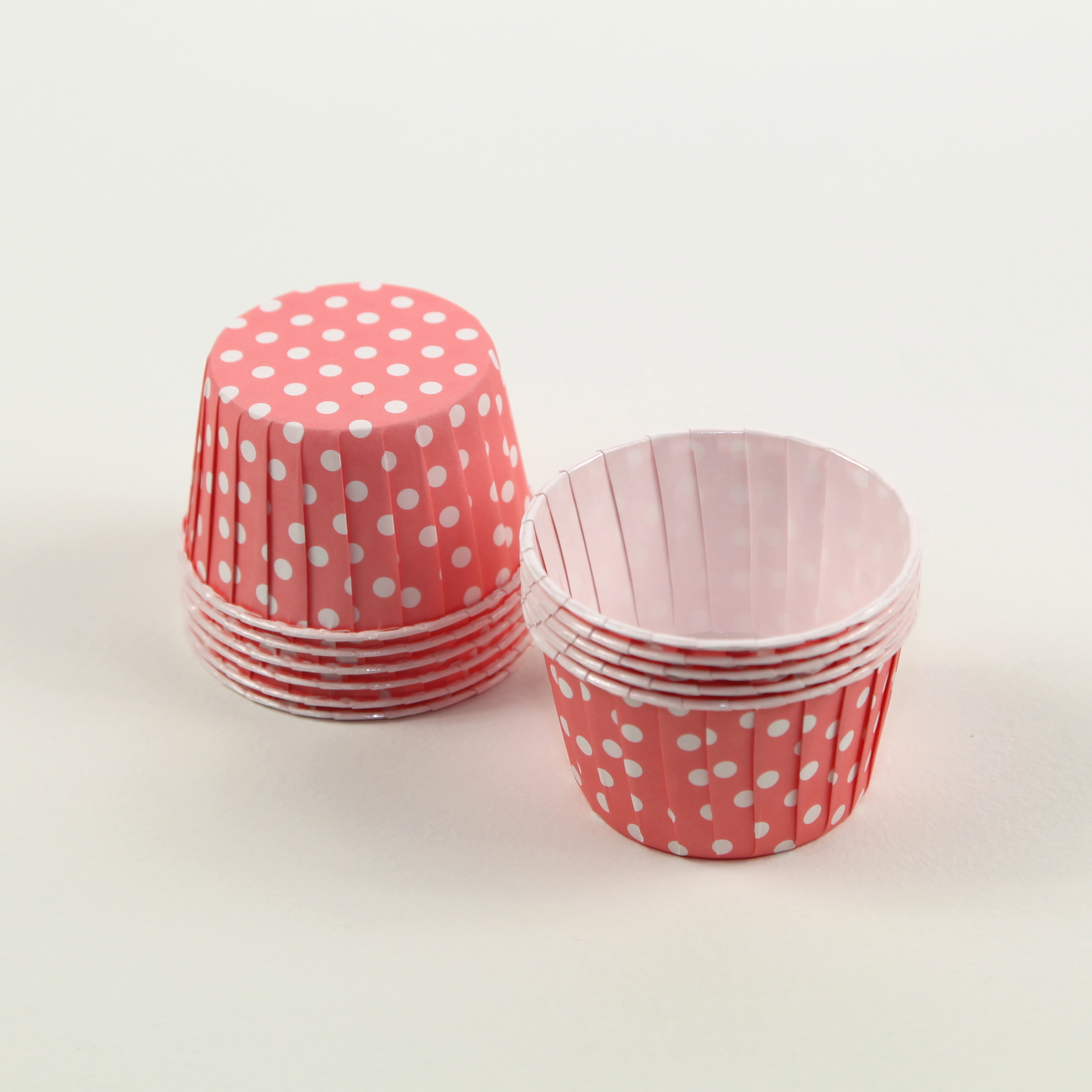 Serving Cups ~ Peachy Pink Polkadot