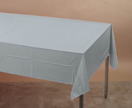 Shimmering Silver Table Cover