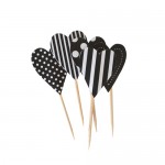 Cupcake Toppers ~ Black Hearts