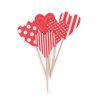 Cupcake Toppers ~ Candy Red Hearts