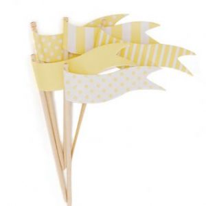 Cupcake Toppers ~ Limoncello Flags