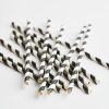 Bulk black and white paper straws available in NZ.