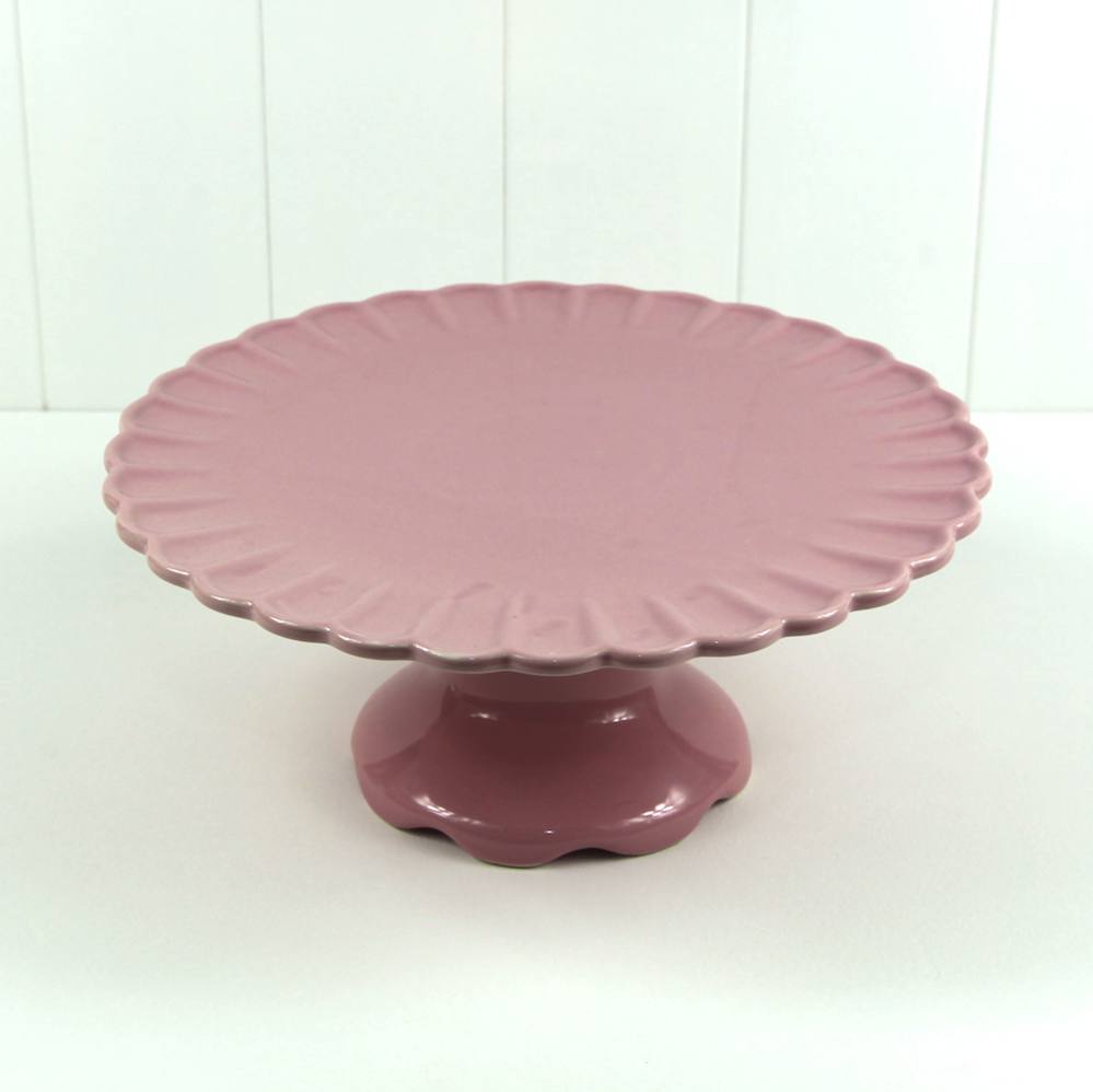 Pink Ceramic Cake Stand