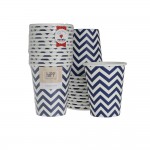 Paper Cups ~ Navy Chevron