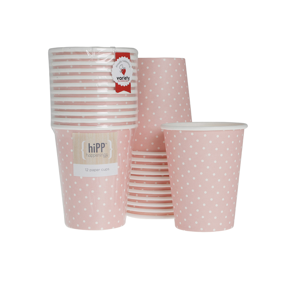 Paper Cups ~ Sweet Pink Dot