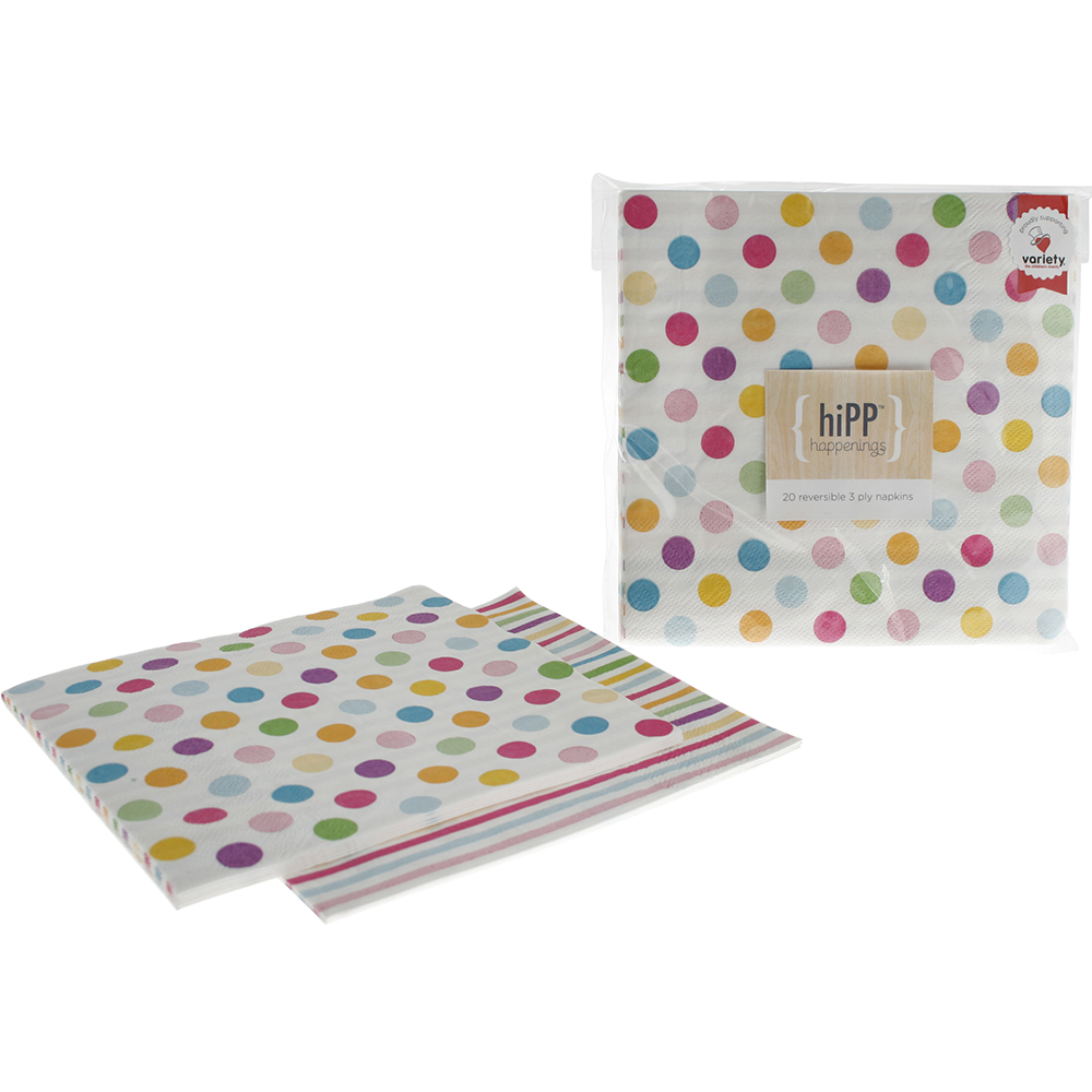 Paper Napkins ~ Carnival Stripes & Spots