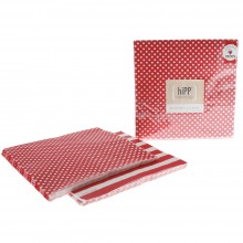 Paper Napkins ~ Red Polka Dot & Stripe