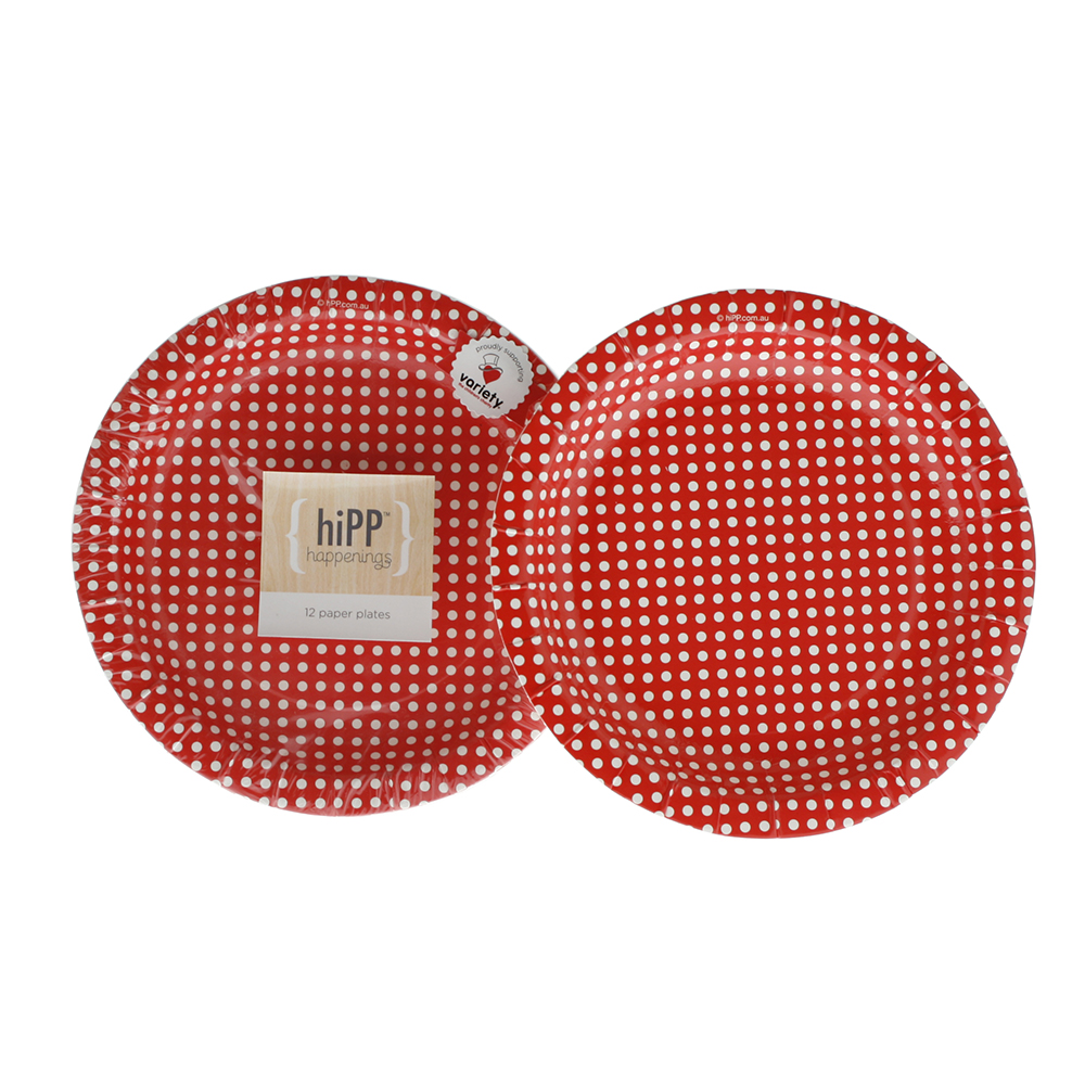 Paper Plates ~ Red Polka Dot