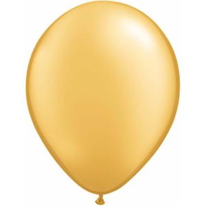 Metallic gold balloons by Qualatex are helium quality.