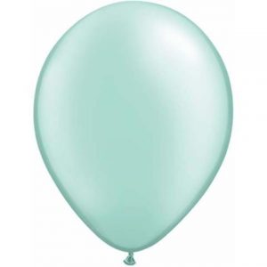 Pearl mint green balloons by Qualatex available in NZ.