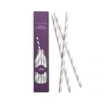 These Silver Sundae Paper Straws will add some retro charm to your party drinks.