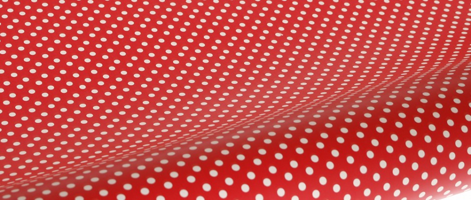 Table Runner / Gift Wrap ~ Red Polka Dot