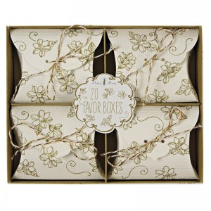 Favour Boxes ~ Elegant Gold Floral