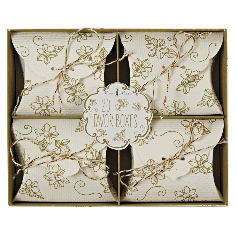 Favour Boxes ~ Elegant Gold Floral