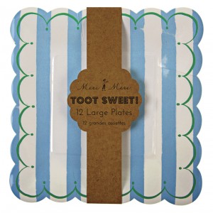 Paper Plates ~ Toot Sweet Blue Large