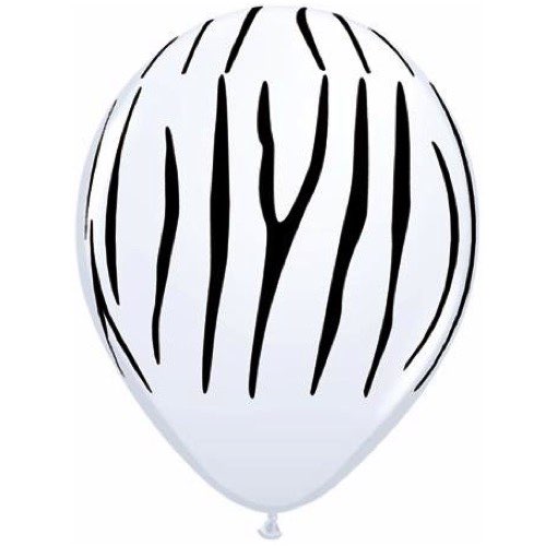 Zebra Stripe Printed Balloons