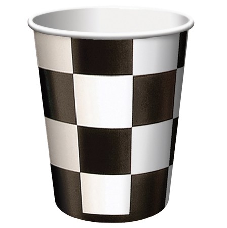 Paper Cups ~ Black Check