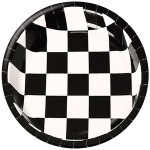 Paper Plates ~ Black Check