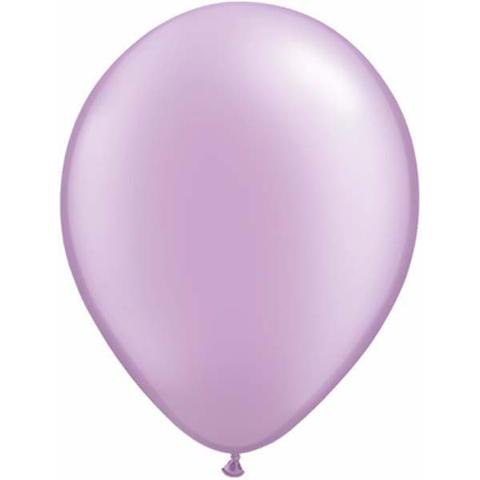 Pearl lavender balloons by Qualatex are a pastel purple colour with shimmery finish.
