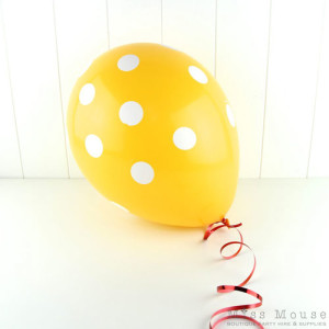 Yellow Big Polka Dots Balloons