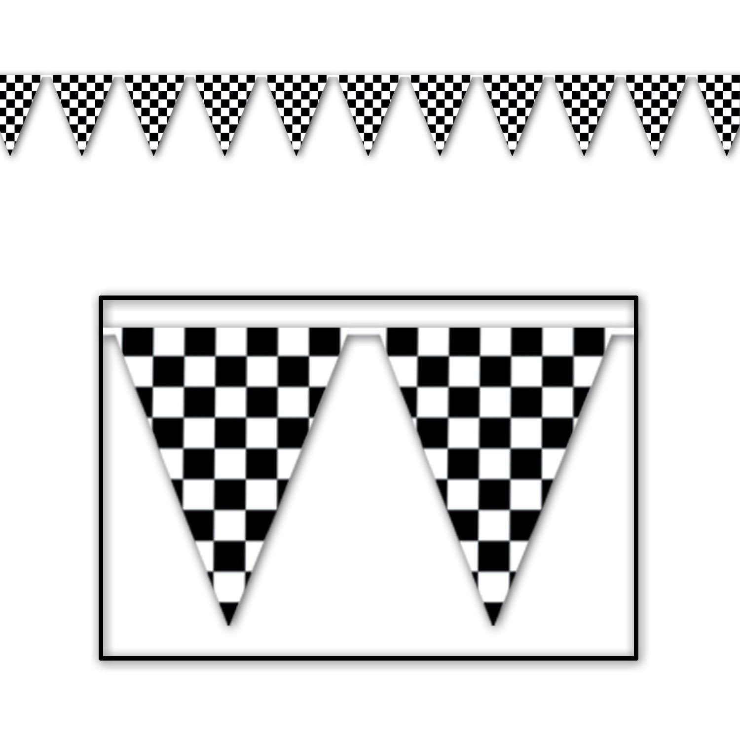 Bunting ~ Black Check Extra Long