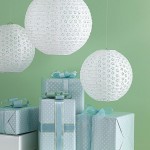 Eyelet Paper Lanterns ~ White