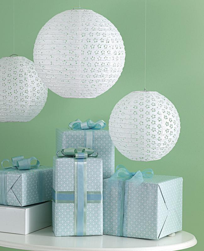 Eyelet Paper Lanterns ~ White