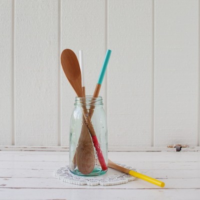 Spoons in mason jar