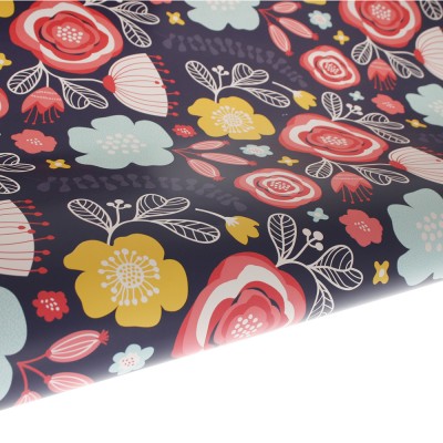 Table Runner / Gift Wrap ~ Full Bloom Navy