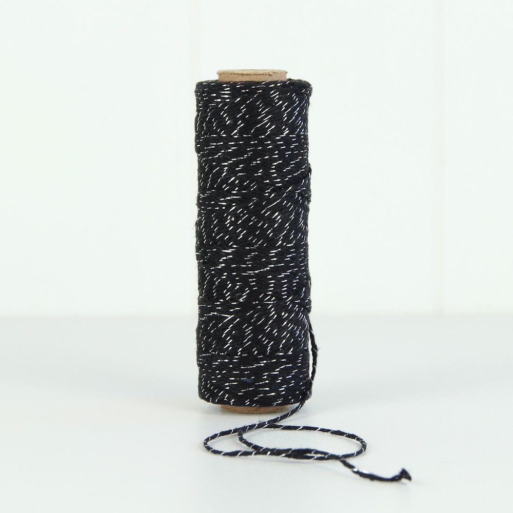 Bakers Twine ~ Black Silver